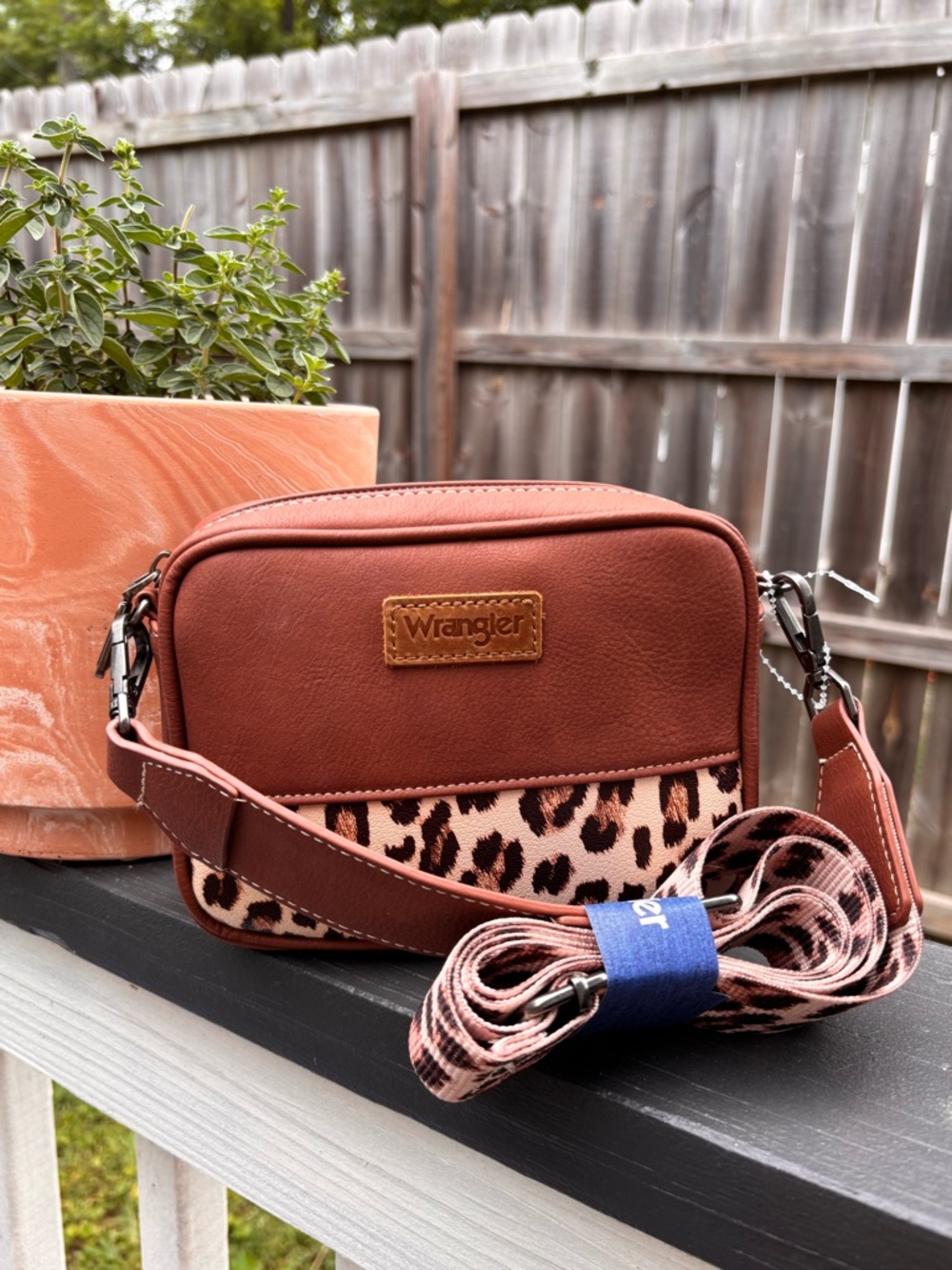 Wrangler Cross Body - Brown and Animal Print